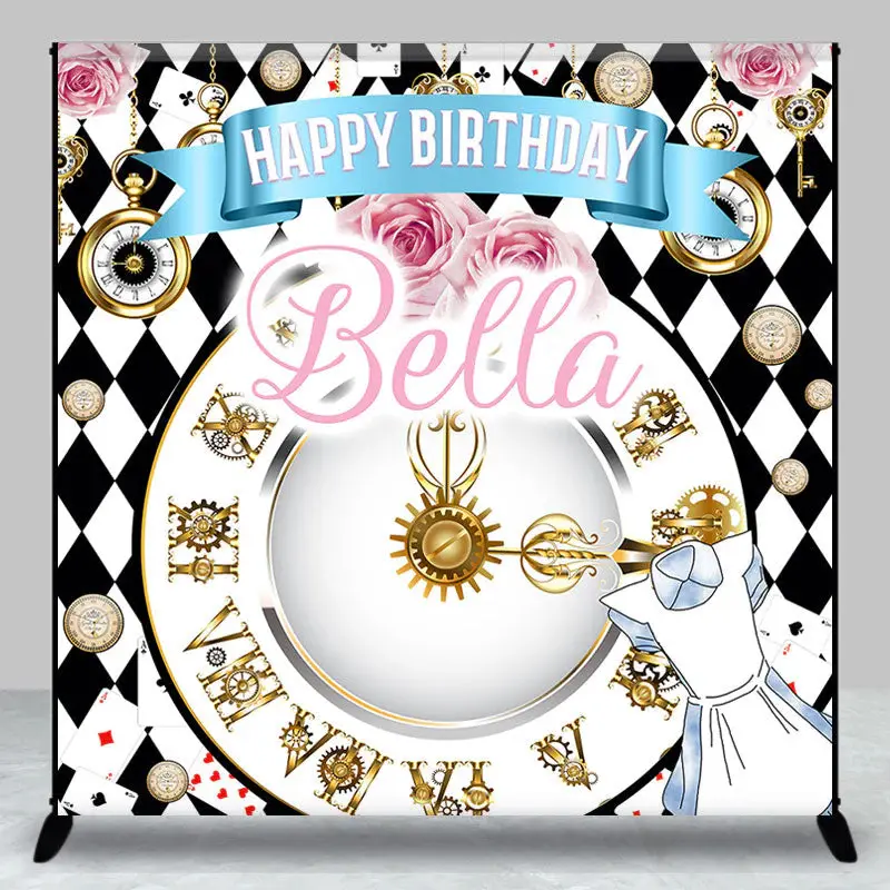 Pocket Watch Wonderland Dress Custom Birthday Backdrop - Aperturee