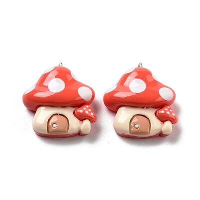 Spring Theme Opaque Resin Pendants