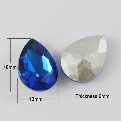 Glass Pointed Back Rhinestone