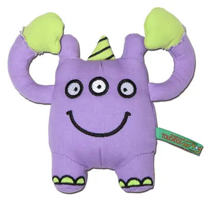 Touchdog Cartoon Three-Eyed Monster Plush Dog Toy - Pink
