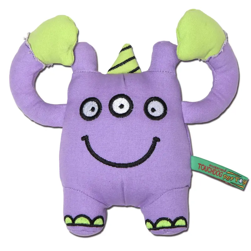 Touchdog Cartoon Three-Eyed Monster Plush Dog Toy - Pink