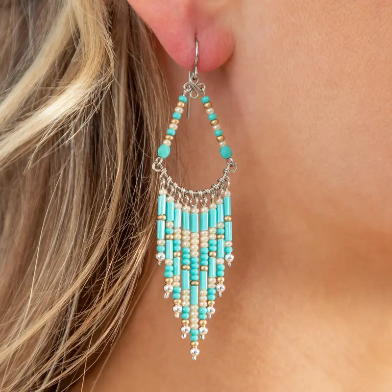 Southwest Spirit Beaded Earrings - Circle