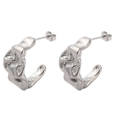 Non-Tarnish 304 Stainless Steel Twist Stud Earrings