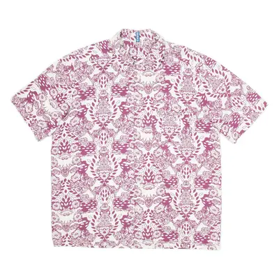 DIVIDED Mens Shirt Beige Crazy Pattern XL