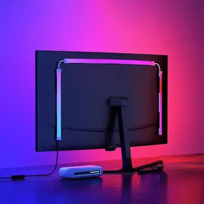Display LED Backlight Strip, RGB Light Bar, USB Powered, Wall Mounted, Adjustable Brightness, for TV Monitor Gaming Room Bedr...