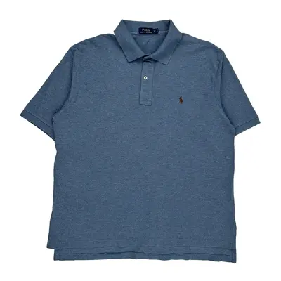 1X Big Polo By Ralph Lauren Polo Shirt - XL Blue Cotton | Size: x-large