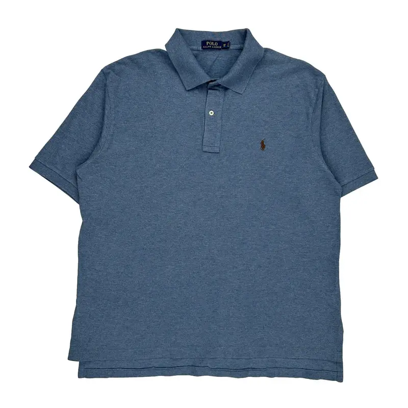 1X Big Polo By Ralph Lauren Polo Shirt - XL Blue Cotton | Size: x-large