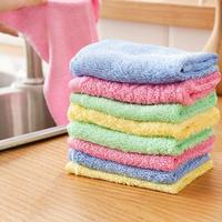 10 Counts Soft Absorbent Bamboo Fiber Dish Cloths, Strong Oil Absorption Cleaning Rags for Washing Dishes, Reusable Cleaning ...