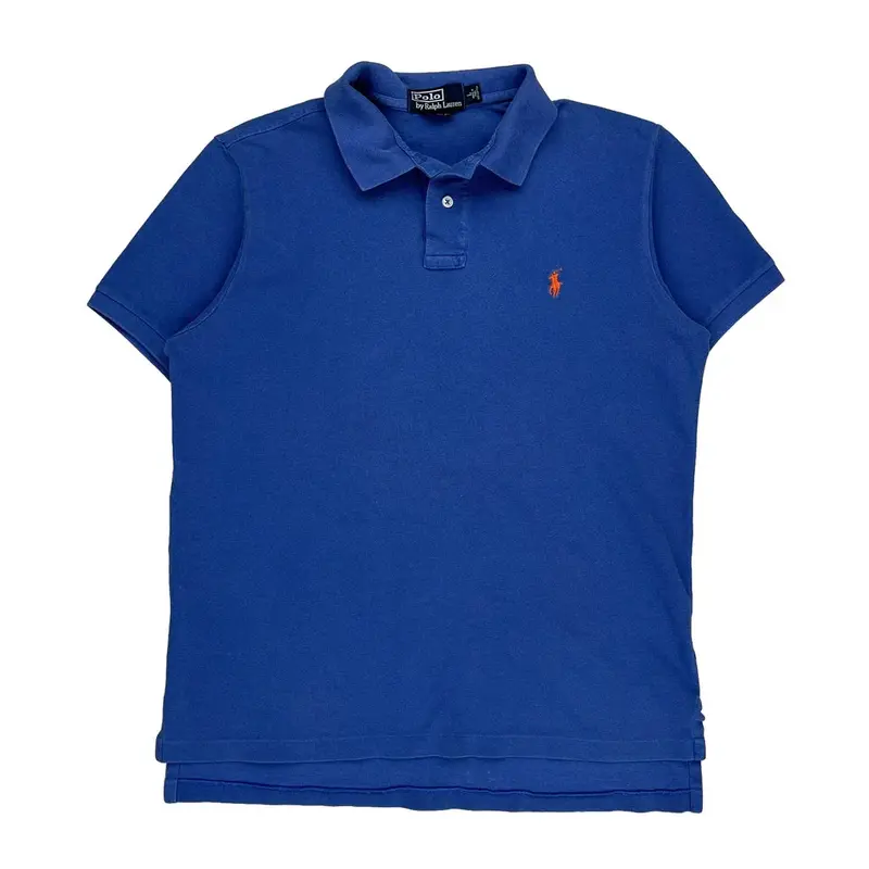 Polo By Ralph Lauren Polo Shirt - Large Blue Cotton | Size: large