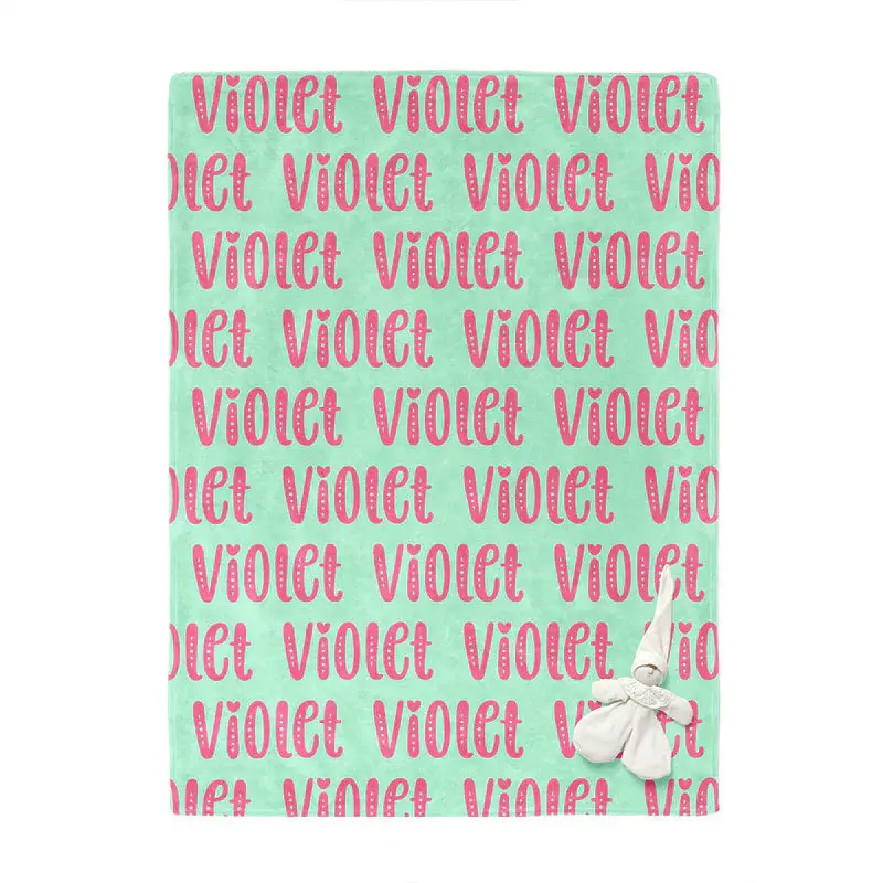 Lovely Letter Customized Name Blanket Girl Gift - Aperturee