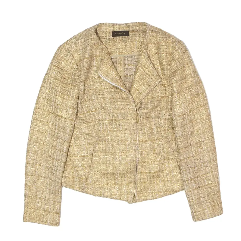 MASSIMO DUTTI Blazer Jacket Gold Wool Womens M