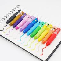Cute Jumbo Crayons, 12pcs 12 Colors Non Toxic Twistable Crayons with Clear Bag, Creative Coloring Art Markers Set, Washable S...