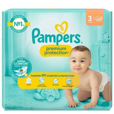 Pampers Premium Protection 29 Diapers Size 3 (6-10 kg)
