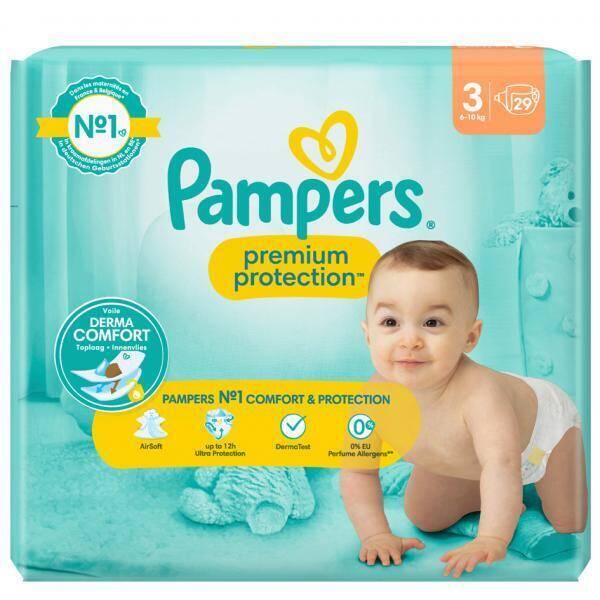 Pampers Premium Protection 29 Diapers Size 3 (6-10 kg)