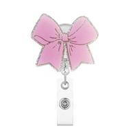 Cute Bowknot Design Badge Holder, Retractable Badge Reel, Creative Badge Holder for Students, Nurses, Teachers