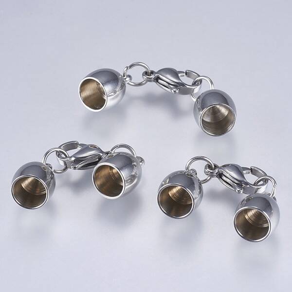 Tarnish Resistant 201 Stainless Steel Cord Ends