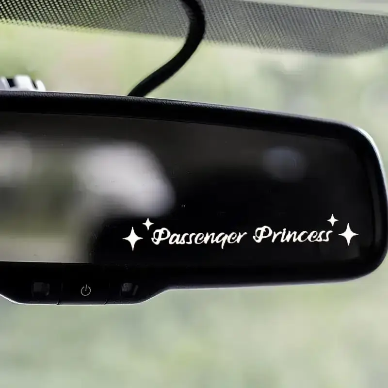 Car Window Sticker, Passenger Princess Letter Pattern Design Naughty Stickers, Car Rearview Mirror Decal, Creativity Exterior...