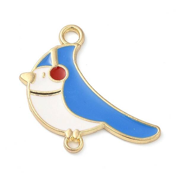 Rack Plating Alloy Enamel Bird Connector Charms