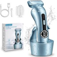 Women Electric Shaver Electric Razor for Womens Bikini Legs Underarm Public Hairs Cordless Rechargeable Trimmer with Detachab...
