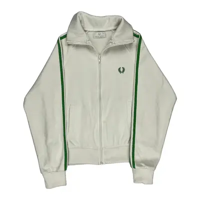 Fred Perry Zip Up - Small White Cotton Blend | Size: small