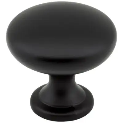 Hardware Resources 3910 Cabinet Knob 1-3/16 Diameter . Packaged With One 8-32 X 1-1/8 Screw., Matte Black
