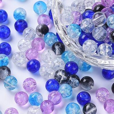 Baking Painted Crackle Glass Beads