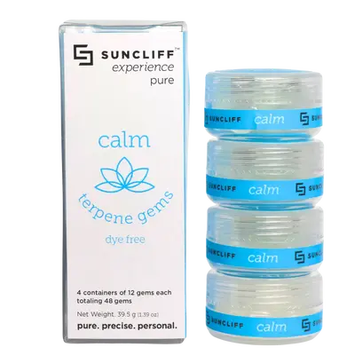 Suncliff Dye Free Calm Terpene Gems 48-Count | Natural Mood Gems| Hard Candy