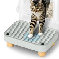 Cat Litter Box Ramp, Double Layered Self-Cleaning Cat Litter Box with Filter Function Trapper with Storage Filter Pedal Easy ...