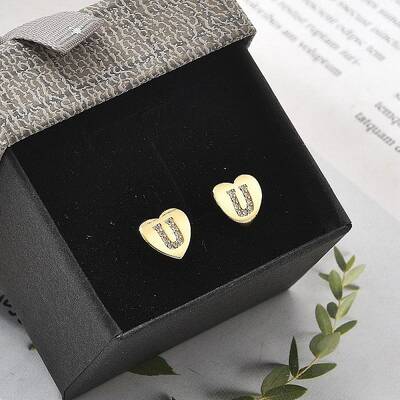 Rack Plating Brass Micro Pave Clear Cubic Zirconia Stud Earrings