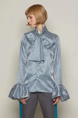 Heidi Blouse (Blue & White) | size: XS