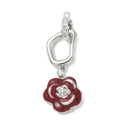 Brass Micro Pave Clear Cubic Zirconia Fold Over Clasps