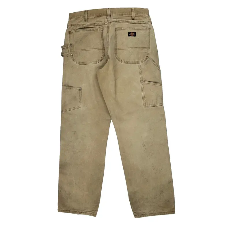 Dickies Carpenter Trousers - 33? Waist Beige Cotton