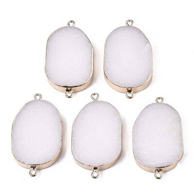 Natural White Jade Links Connectors