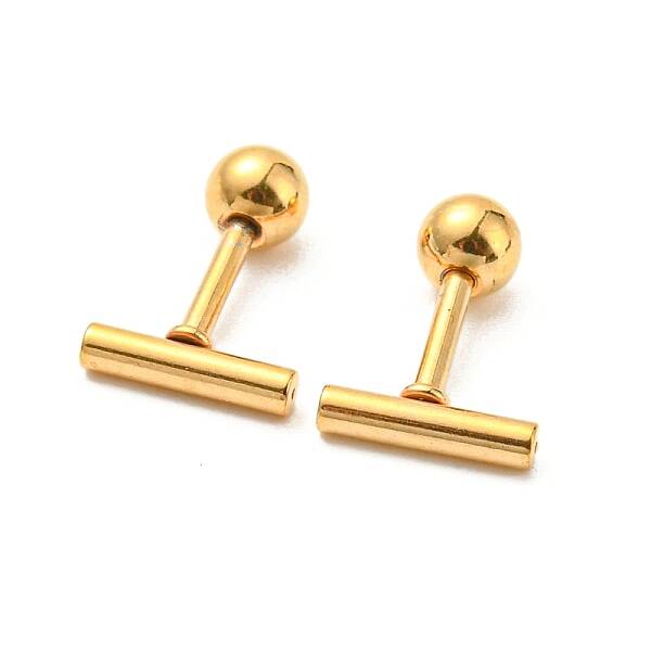 Ion Plating(IP) 304 Stainless Steel Stud Earrings