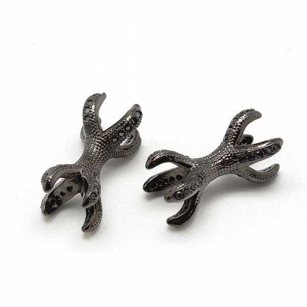 Rack Plating Brass Cubic Zirconia Beads