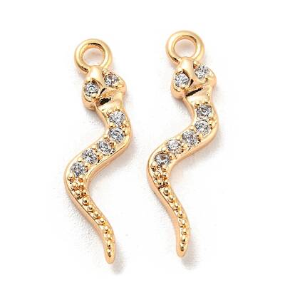 Brass Micro Pave Cubic Zirconia Pendants