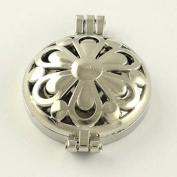 Rack Plating Brass Diffuser Locket Pendants