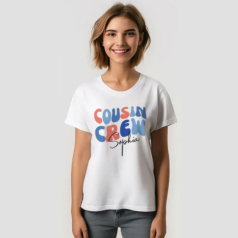 Cousin Crew Groovy Custom Family Reunion T-Shirt