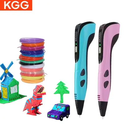 KGG 3D Printing Pen, Best Christmas Gifts, Creative Student DIY Drawing Graffiti Tool Intelligent Toy, 3D Printing Pen wi...