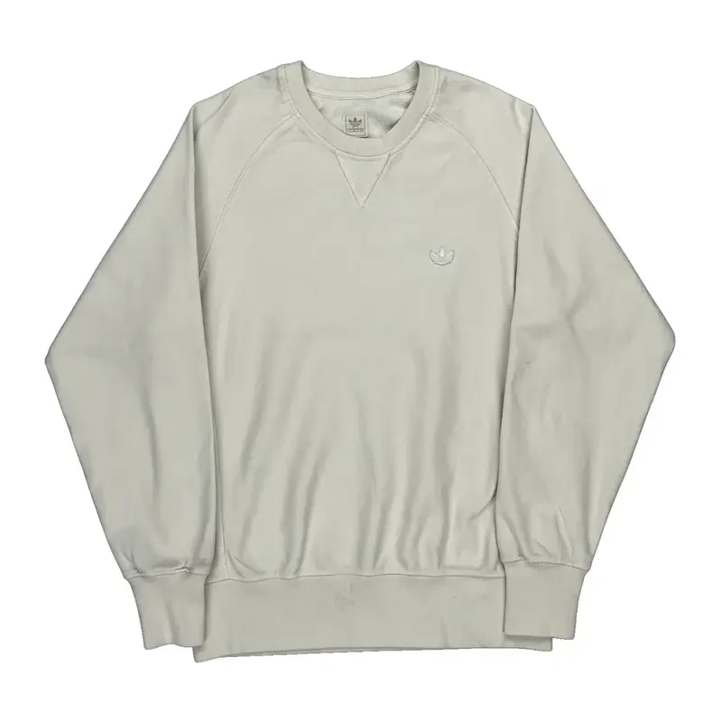 Adidas Sweatshirt - Medium Cream Cotton Blend