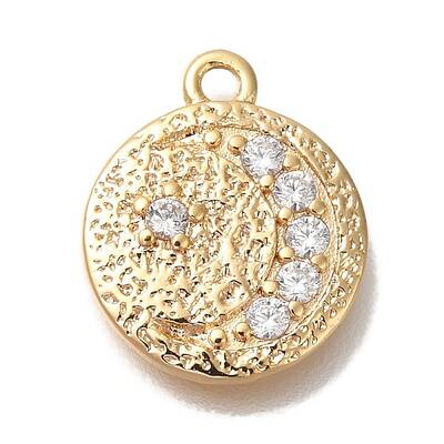 Brass Micro Pave Cubic Zirconia Pendants
