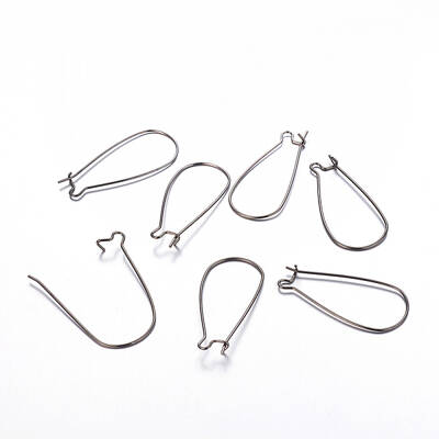 Brass Hoop Earrings Findings Kidney Ear Wires