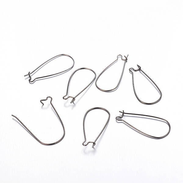 Brass Hoop Earrings Findings Kidney Ear Wires