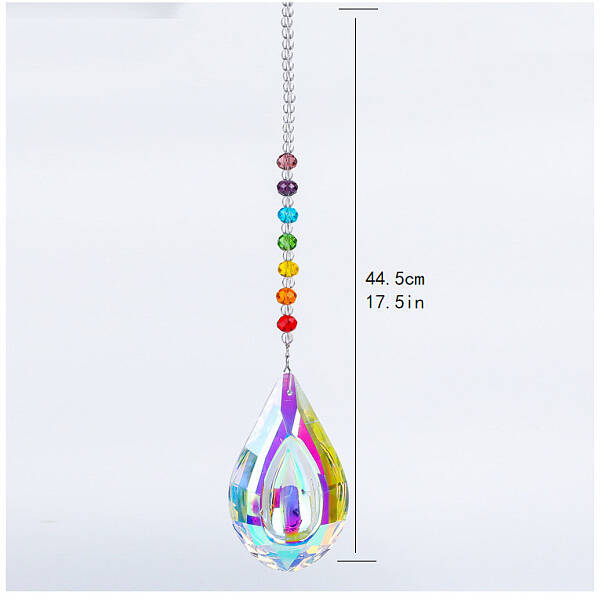 Chakra Theme K9 Crystal Glass Big Pendant Decorations