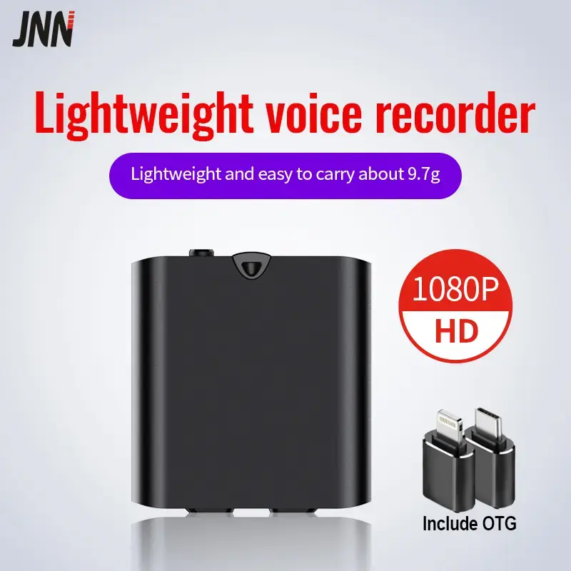 Magnetic Voice Recorder-One-Touch Recording,HD Noise Reduction,Long Battery,Large Storage,Include OTG adapter,Slim and lightw...
