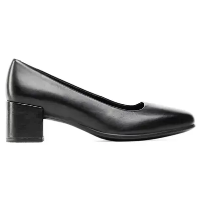 Ecco Shape Squared 35 Leather Women's Slip On Shoes - Black - Size:US 8-8.5 Women