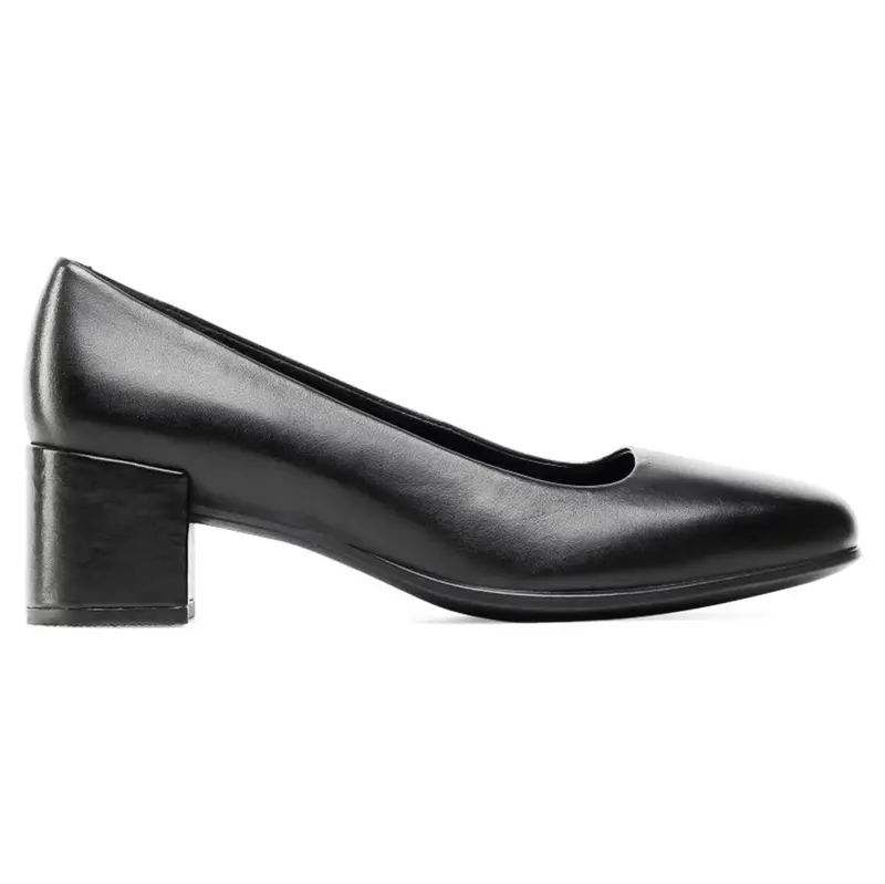 Ecco Shape Squared 35 Leather Women's Slip On Shoes - Black - Size:US 8-8.5 Women
