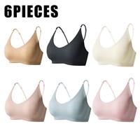 6 pieces Comfortable Bras for Everyday Wear For All-season wear Adjustable shoulder strap Womenswear Underwear Minimalist Spa...