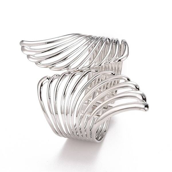 Alloy Hollow Wing Wrap Cuff Bangle