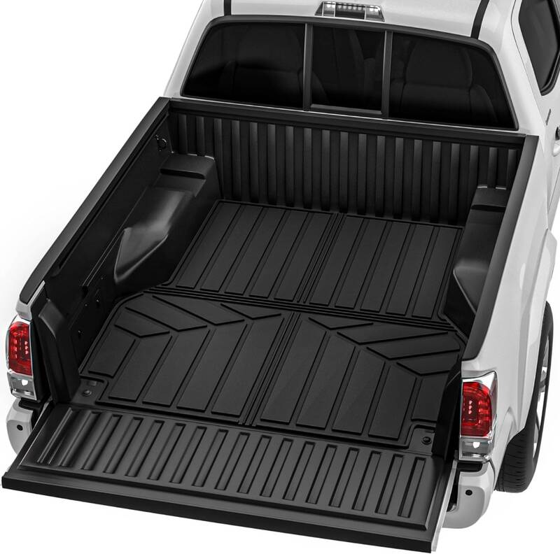 YITAMOTOR® TPE Truck Bed Mat for 2005-2023 Toyota Tacoma Double Cab with 5ft Short Bed 4-Door, Tacoma Accessories, Heavy-Dut...